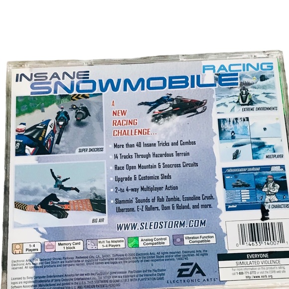 Vintage PlayStation 1 PS1 Sled Storm Video Game Greatest Hits - Picture 3 of 3